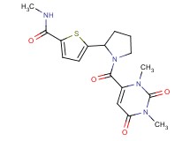 5-{1-[(1,3-dimethyl-2,6-dioxo-1,2,3,6-tetrahydro-4-pyrimidinyl)carbonyl]-2-pyrrolidinyl}-N-methyl-2-thiophenecarboxamide