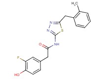 2-(3-fluoro-4-hydroxyphenyl)-N-[5-(2-methylbenzyl)-1,3,4-thiadiazol-2-yl]acetamide