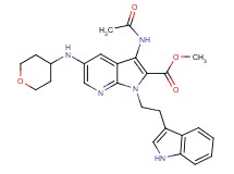 methyl 3-(acetylamino)-1-[2-(1H-indol-3-yl)ethyl]-5-(tetrahydro-2H-pyran-4-ylamino)-1H-pyrrolo[2,3-b]pyridine-2-carboxylate