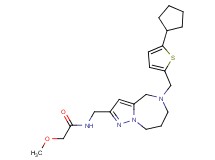 N-({5-[(5-cyclopentyl-2-thienyl)methyl]-5,6,7,8-tetrahydro-4H-pyrazolo[1,5-a][1,4]diazepin-2-yl}methyl)-2-methoxyacetamide