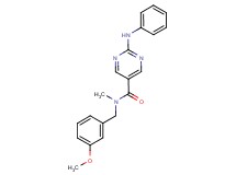2-anilino-N-(3-methoxybenzyl)-N-methylpyrimidine-5-carboxamide