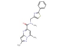 N,2,7-trimethyl-N-[(2-phenyl-1,3-thiazol-4-yl)methyl]pyrazolo[1,5-a]pyrimidine-5-carboxamide