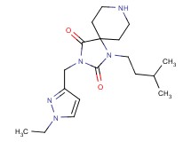 3-[(1-ethyl-1H-pyrazol-3-yl)methyl]-1-(3-methylbutyl)-1,3,8-triazaspiro[4.5]decane-2,4-dione hydrochloride