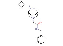 N-benzyl-2-[(1S*,5R*)-6-(cyclobutylmethyl)-3,6-diazabicyclo[3.2.2]non-3-yl]acetamide