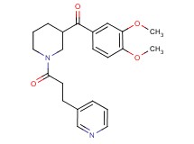 (3,4-dimethoxyphenyl){1-[3-(3-pyridinyl)propanoyl]-3-piperidinyl}methanone