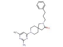 8-(2-amino-6-methyl-4-pyrimidinyl)-2-(3-phenylpropyl)-2,8-diazaspiro[4.5]decan-3-one