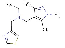 N-(1,3-thiazol-4-ylmethyl)-N-[(1,3,5-trimethyl-1H-pyrazol-4-yl)methyl]ethanamine
