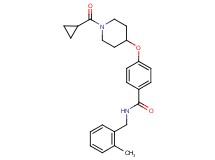 4-{[1-(cyclopropylcarbonyl)-4-piperidinyl]oxy}-N-(2-methylbenzyl)benzamide