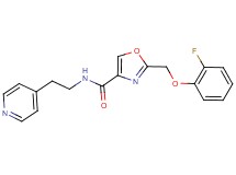 2-[(2-fluorophenoxy)methyl]-N-[2-(4-pyridinyl)ethyl]-1,3-oxazole-4-carboxamide