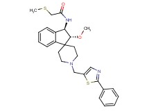 N-{(2R*,3R*)-2-methoxy-1'-[(2-phenyl-1,3-thiazol-5-yl)methyl]-2,3-dihydrospiro[indene-1,4'-piperidin]-3-yl}-2-(methylthio)acetamide