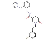 1-[2-(3-fluorophenyl)ethyl]-6-oxo-N-[2-(1H-pyrazol-1-ylmethyl)benzyl]-3-piperidinecarboxamide