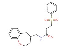 3-(phenylsulfonyl)-N-(2,3,4,5-tetrahydro-1-benzoxepin-4-ylmethyl)propanamide