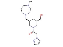 [(3R*,5R*)-5-[(4-methyl-1,4-diazepan-1-yl)methyl]-1-(1H-pyrazol-1-ylacetyl)-3-piperidinyl]methanol