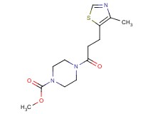 methyl 4-[3-(4-methyl-1,3-thiazol-5-yl)propanoyl]-1-piperazinecarboxylate