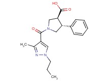 (3S*,4R*)-1-[(3-methyl-1-propyl-1H-pyrazol-4-yl)carbonyl]-4-phenylpyrrolidine-3-carboxylic acid