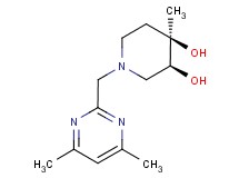 (3S*,4R*)-1-[(4,6-dimethylpyrimidin-2-yl)methyl]-4-methylpiperidine-3,4-diol