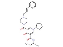 N-(sec-butyl)-1-cyclopentyl-4-oxo-5-({4-[(2E)-3-phenyl-2-propen-1-yl]-1-piperazinyl}carbonyl)-1,4-dihydro-3-pyridinecarboxamide