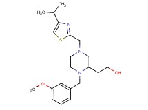 2-[4-[(4-isopropyl-1,3-thiazol-2-yl)methyl]-1-(3-methoxybenzyl)-2-piperazinyl]ethanol