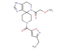 1'-[(3-ethylisoxazol-5-yl)carbonyl]-5-(methoxyacetyl)-1,5,6,7-tetrahydrospiro[imidazo[4,5-c]pyridine-4,4'-piperidine]