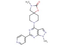 3-methyl-8-[1-methyl-6-(4-pyridinyl)-1H-pyrazolo[3,4-d]pyrimidin-4-yl]-1-oxa-3,8-diazaspiro[4.5]decan-2-one