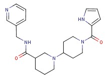 N-(pyridin-3-ylmethyl)-1'-(1H-pyrrol-2-ylcarbonyl)-1,4'-bipiperidine-3-carboxamide