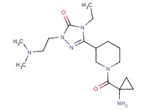 5-{1-[(1-aminocyclopropyl)carbonyl]-3-piperidinyl}-2-[2-(dimethylamino)ethyl]-4-ethyl-2,4-dihydro-3H-1,2,4-triazol-3-one dihydrochloride