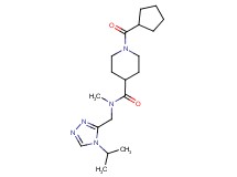 1-(cyclopentylcarbonyl)-N-[(4-isopropyl-4H-1,2,4-triazol-3-yl)methyl]-N-methyl-4-piperidinecarboxamide