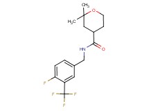 N-[4-fluoro-3-(trifluoromethyl)benzyl]-2,2-dimethyltetrahydro-2H-pyran-4-carboxamide
