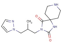 3-[2-methyl-3-(1H-pyrazol-1-yl)propyl]-1,3,8-triazaspiro[4.5]decane-2,4-dione