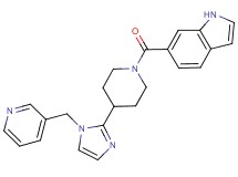 6-({4-[1-(pyridin-3-ylmethyl)-1H-imidazol-2-yl]piperidin-1-yl}carbonyl)-1H-indole