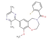 7-(3,6-dimethyl-2-pyrazinyl)-4-(2-fluorobenzoyl)-9-methoxy-2,3,4,5-tetrahydro-1,4-benzoxazepine