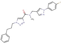 N-{[1-(4-fluorophenyl)-1H-pyrazol-4-yl]methyl}-N-methyl-1-(3-phenylpropyl)-1H-1,2,3-triazole-4-carboxamide
