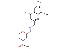 2-({[(4-acetylmorpholin-2-yl)methyl]amino}methyl)-6,8-dimethylquinolin-4-ol