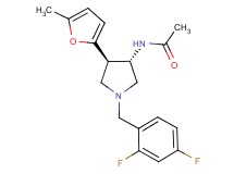N-[(3S*,4R*)-1-(2,4-difluorobenzyl)-4-(5-methyl-2-furyl)-3-pyrrolidinyl]acetamide