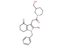 1-benzyl-3-{2-[3-(hydroxymethyl)-1-piperidinyl]-2-oxoethyl}-2-methyl-1,5,6,7-tetrahydro-4H-indol-4-one