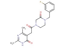 5-{2-[4-(3-fluorobenzyl)-3-oxo-1-piperazinyl]-2-oxoethyl}-2,6-dimethyl-4(3H)-pyrimidinone