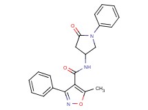 5-methyl-N-(5-oxo-1-phenyl-3-pyrrolidinyl)-3-phenyl-4-isoxazolecarboxamide