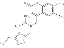 4-{[[(5-ethyl-1,3,4-oxadiazol-2-yl)methyl](isopropyl)amino]methyl}-6,7-dimethyl-2H-chromen-2-one