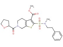 methyl 2-{[methyl(2-phenylethyl)amino]sulfonyl}-6-(tetrahydro-2-furanylcarbonyl)-4,5,6,7-tetrahydrothieno[2,3-c]pyridine-3-carboxylate
