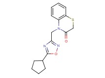 4-[(5-cyclopentyl-1,2,4-oxadiazol-3-yl)methyl]-2H-1,4-benzothiazin-3(4H)-one