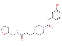3-{1-[(3-hydroxyphenyl)acetyl]piperidin-4-yl}-N-(tetrahydrofuran-2-ylmethyl)propanamide