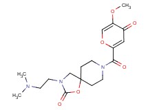 3-[2-(dimethylamino)ethyl]-8-[(5-methoxy-4-oxo-4H-pyran-2-yl)carbonyl]-1-oxa-3,8-diazaspiro[4.5]decan-2-one