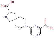 8-(6-carboxy-2-pyrazinyl)-2,8-diazaspiro[4.5]decane-3-carboxylic acid