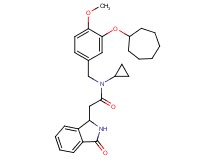 N-[3-(cycloheptyloxy)-4-methoxybenzyl]-N-cyclopropyl-2-(3-oxo-2,3-dihydro-1H-isoindol-1-yl)acetamide