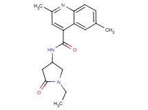 N-(1-ethyl-5-oxo-3-pyrrolidinyl)-2,6-dimethyl-4-quinolinecarboxamide