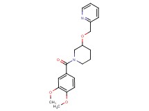 2-({[1-(3,4-dimethoxybenzoyl)-3-piperidinyl]oxy}methyl)pyridine