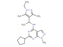 6-cyclopentyl-N-[1-(1-ethyl-3,5-dimethyl-1H-pyrazol-4-yl)ethyl]-1-methyl-1H-pyrazolo[3,4-d]pyrimidin-4-amine