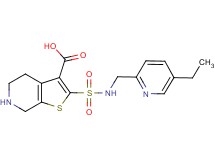 2-({[(5-ethylpyridin-2-yl)methyl]amino}sulfonyl)-4,5,6,7-tetrahydrothieno[2,3-c]pyridine-3-carboxylic acid