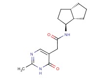 2-(2-methyl-6-oxo-1,6-dihydropyrimidin-5-yl)-N-[(1S*,3aS*,6aS*)-octahydropentalen-1-yl]acetamide