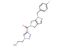 2-(4-{[1-(4-fluorobenzyl)-4,6-dihydropyrrolo[3,4-c]pyrazol-5(1H)-yl]carbonyl}-1H-1,2,3-triazol-1-yl)ethanamine